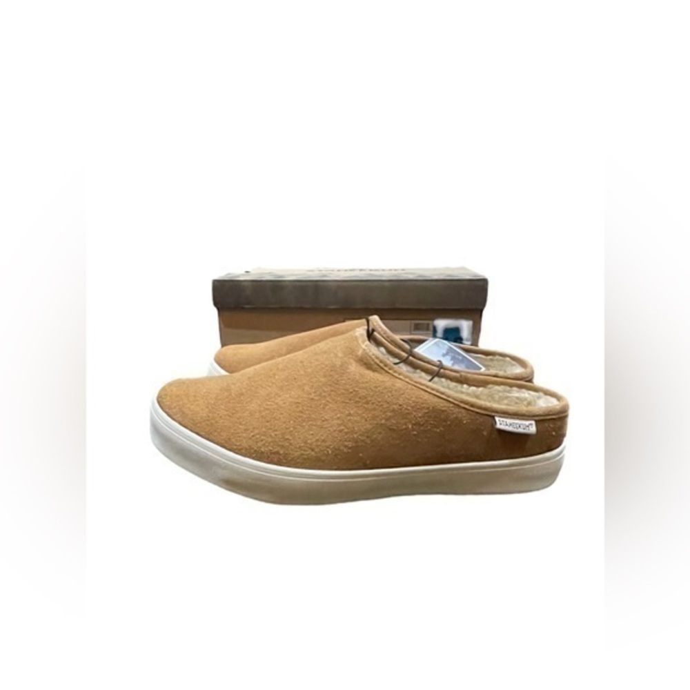Staheekum Women's Chestnut Cami Mule Suede Comfy Memory Foam Size 10